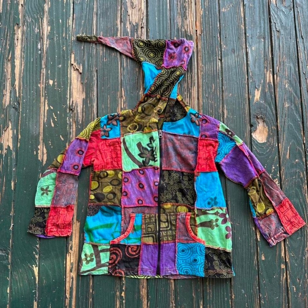 Multicoloured Patchwork Jacket With Unique Design… - image 1